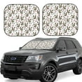thumbnail image 6 of Kdxio Flowe Rooster Print 2-Piece Sun Shade Front Windshield - Foldable Car Front Window Sunshades for Most Sedans SUV Truck, 6 of 6