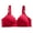 Red, variant on Women's Full Figure Beauty Back Smoothing Bra, Lightly Lined Soft Cup Wirefree Seamless Push Up Padded T-Shirt Bras