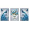 thumbnail image 1 of Wdftyju Imagen del kit de mosaico de pavo real pintado con diamante redondo completo de 3 paneles Wdftyju 6sv6bl7zq9ck2dq8, 1 of 9