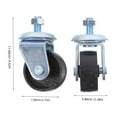 thumbnail image 2 of LEEYNEER Heavy Duty Horizontal Jack Caster Replacement Swivel Wheel Racing Caster Wheel Replacement Part for Car Lift and Trailer Jack, 2 of 8