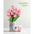 thumbnail image 7 of 12 Pack Faux Tulips Artificial Flowers Arrangement Bouquet for Home Office Wedding Decor Real Touch Faux Flowers for Centerpiece Decoration-Lifelike Fake FlowersPink, 7 of 7