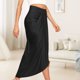thumbnail image 4 of Maxi Falda Drapeada Mujer Elástico Vestido Casual Asimétrico Adelgazante Viajes de Verano FLhrweasw Nuevo, 4 of 7
