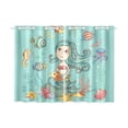 thumbnail image 3 of MKHERT Mermaid Window Curtain Kitchen Curtains Window Treatments 26x39 inch,Set of 2, 3 of 3