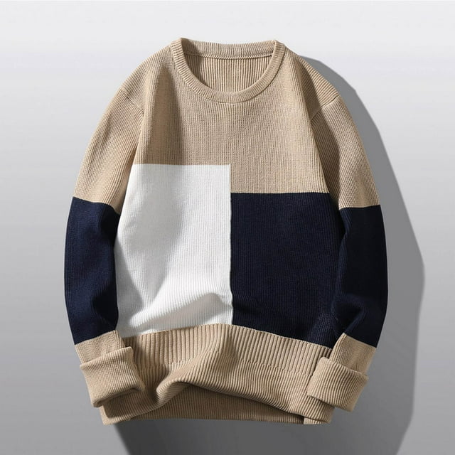 TIMIFIS Mens Basic Turtleneck Long Sleeve Solid Pullover Sweater Casual Knitted T-Shirt Pullover Thermal Sweaters TopsFall/Winter