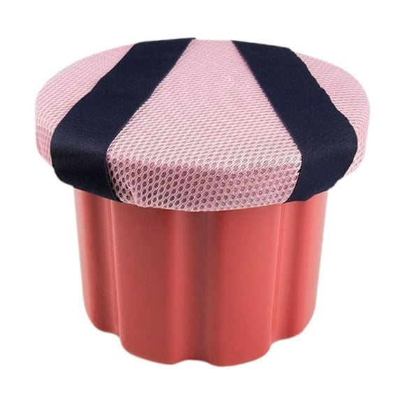 Taburete de jardinería portátil redondo con correas de transporte, asiento de trabajo de jardín resistente, taburete de espuma para niños y adultos. Altura 18 cm