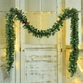 thumbnail image 6 of Artificial Christmas Garland Greenery - Non-Lit Soft Green Pine Vine with Red Berries for Holiday Decor, Twistable Garland for Indoor Outdoor Xmas Tree, Staircase, Fireplace, Party Wedding Decoration, 6 of 6