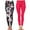 White/Coral/Black, Fuchsia, variant on White Mark Women's Plus Size Pack of 2 Printed Leggings