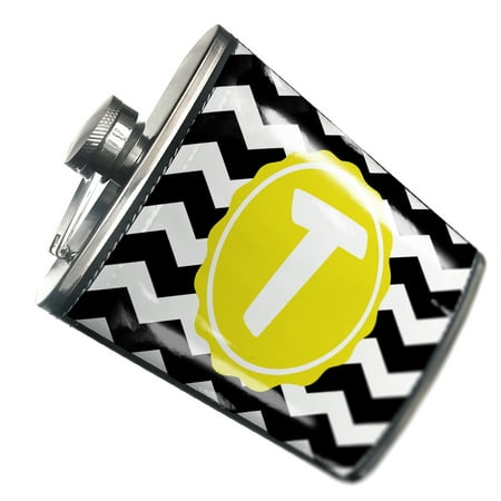 

NEONBLOND Flask Monogram T Black Yellow Chevron