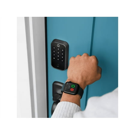 Yale - Assure Lock 2 Smart Lock W-Fi Deadbolt with App/Keypad/Key Access - Black Suede