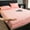 Pink, variant on MERILER Flannel Sheets Queen 3-Piece Plush Fleece Sheet Bed Sets with 15" Deep Pocket Flat Sheet and Pillowcase