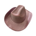 thumbnail image 5 of Cowboy Hat Blinking Women Cap Denim Hat Cowgirl Hat for Carnival Accessories Pink, 5 of 9