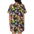 thumbnail image 6 of Fotbe Butterfly Wild Insect Print Pajama Set for Women 2 Piece Loungewear Short Sleeve Tops and Shorts Set Soft Sleepwear-3X-Large, 6 of 7