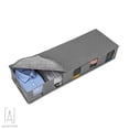 thumbnail image 3 of Gustave Large Capacity Underbed Storage Bags, Foldable Storage Container Bins Box with Clear Window and Handle for Clothing, Shoes, Blankets, Sweaters, Toys, Comforters "Gray", 3 of 10