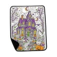 thumbnail image 2 of sruoe Halloween DIY Coloring Throw Blanket, Creative Hand‑Draw Craft, Halloween Home Decor, Halloween Themed Blanket for Sofa Couch Holiday Gathering, 2 of 6