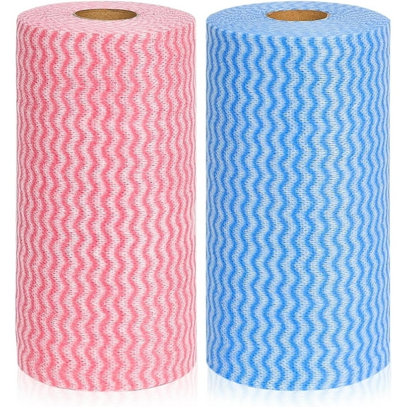 BinDamon Household Kitchen Reusable Paper Household Cleaning Cloths & Wipes Rolls,100 Count, 2 Pack