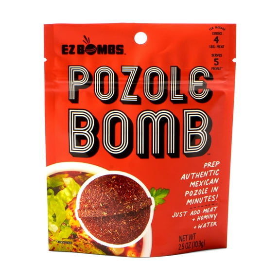 EZ Bombs Pozole Bomb Seasoning, Single Pack - Authentic Mexican Soup Mix for Traditional Pozole, Made with Real Chiles, Herbs & Spices