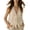 Beige, variant on Women's Tank Tops Sleeveless Peplum Top Button Front Casual Flared Hem Blouse for Summer Daily Wear Stylish Solid Color vest Blue XXL