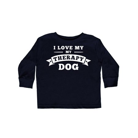 

Inktastic Love My Therapy Dog Gift Toddler Boy or Toddler Girl Long Sleeve T-Shirt