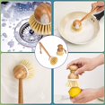 thumbnail image 5 of Cepillo para platos, cepillos para fregar con mango, cepillo de cocina de bambú de palma, 2 unidades/paquete, 5 of 5