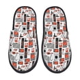 thumbnail image 1 of Fotbe Modern Life Pantuflas Peludas para Mujer con Estampado, Zapatillas de Peluche, Zapatos de Invierno para Casa, Uso Interior y Exterior-Large, 1 of 8