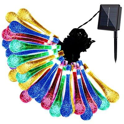 Gdealer Solar Outdoor String Lights 20ft 30 Led Water Drop Gdealer Solar Outdoor String Lights 20ft 30 Led Water Drop Fairy Waterproof