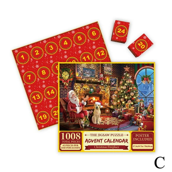 Countdown Advent Calendar 2023 Christmas Jigsaw Puzzles Pieces 24 Boxe✨b U4Y9