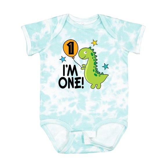 Inktastic 1st Birthday Dinosaur 1 Year Old Boy Boys or Girls Baby Bodysuit