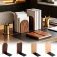 thumbnail image 3 of cpengpj Book Stands 1-Piece, Solid Wood L-Shaped Sturdy Metal Base Non-Slip, for Office Desks and Home Shelves Organization, 3 of 7