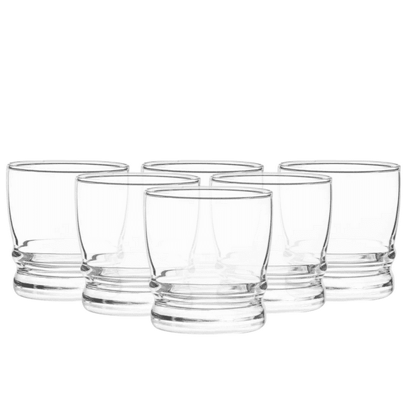 Juego de 6 Vasos de Vidrio de 311 ml Cristar Vidrio Libre de Plomo y Metales Pesados Ergonómico