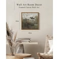 thumbnail image 3 of HFDF SquareCanvas Wall Art, Landscape Room Decor Classical Scenery Vast Valley Grassland Oil Paintings Canvas Art Wall Decor, Home Decor for Living Room Bedroom Bedroom Office 16x12inch Framed, 3 of 6