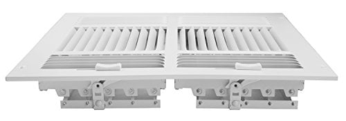 12-Inch x Accord ABSWWH41212 Sidewall/Ceiling Register with 4-Way Design 