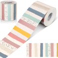 thumbnail image 1 of 65ft Boho Polk Dot Stripes Bulletin Board Border, Straight Rolled Classroom Trim for School Home Decorations, 1 of 7