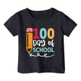thumbnail image 4 of LUOGENLI T-Shirt pour Filles et Garçons, Col Rond, Manches Courtes, Été, Décontracté, Grande Taille, Noir 10-11 Ans, 4 of 4