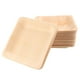 thumbnail image 1 of 50 platos desechables de madera cuadrados para fiestas, bodas, restaurantes, picnics y cumpleaños., 1 of 7