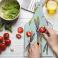 thumbnail image 3 of Dragonfly Cutting Board, 5 Bugs in Modern Abstract Pattern Natural Beauty Motif, Decorative Tempered Glass Cutting and Serving Board, Wine Bottle Shape, Multicolor, by Ambesonne, 3 of 5
