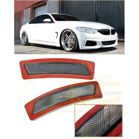 - For 2016-2018 BMW F30 F31 3-Series BASE MODELS | EOS Factory Style Crystal Smoke Front Bumper Fender Reflector Side Marker Lights Turn Signal Lamps