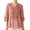 Red, variant on Yigetop Women's Notch V Neck Linen Blouse 3/4 Puff Sleeve Print Loose Fit Lightweight Casual Summer Shirt Green L