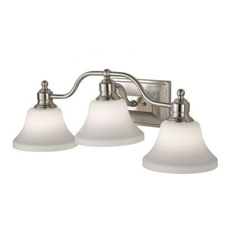 Feiss VS31003-BS 3-Light Vanity Strip Light Fixture Brushed Steel Finish - Walmart.com