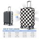 thumbnail image 4 of Balery Black and White Checkerboard Funda de equipaje, fundas para maletas, elástica, lavable, protector de maletas, compatible con maletas de 18 a 32 pulgadas-Medium, 4 of 7