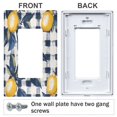 thumbnail image 3 of Yayeee Rocker Switch Wall Plate 3-Gang 6.5"x4.6" Home Decorative Outlet Cover, Beige Plaid Lemon, 3 of 6