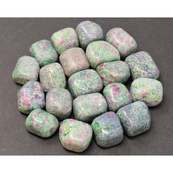 1 Single Ruby Fuchsite Tumbled Stone (Crystal Healing Gemstone Reiki Chakra)