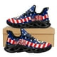 thumbnail image 1 of Zapatos casuales de malla con estampado de bandera de EE. UU., zapatillas para correr con colchón de aire para mujeres y hombres, calzado liviano para caminar, 1 of 6