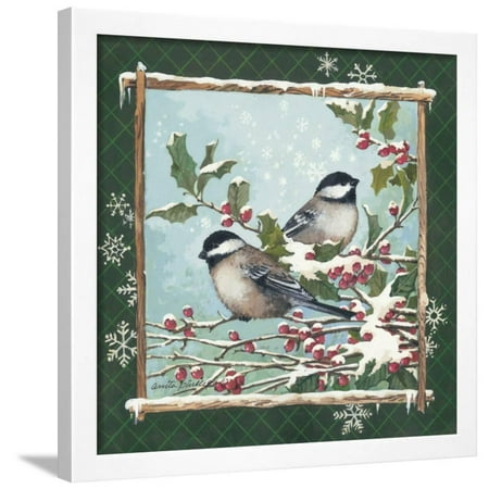 - Winter Chickadees Framed Print Wall Art By Anita Phillips