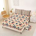 thumbnail image 2 of Manfei Grunge American Flag Queen Sheets,Red Navy Stars Queen Sheet Sets,4pcs,1 Flat Sheet, 1 Fitted Sheet and 2 Pillowcases, 2 of 6