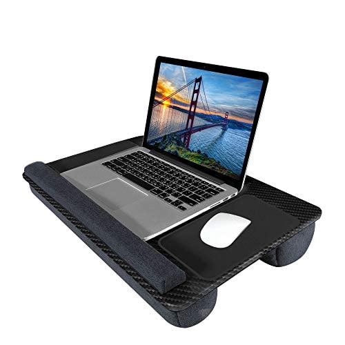 Built-in Mouse Pad Tablet and Phone Holder Slots Drawing for Working Computer Lap Desk with Detachable Wrist Rest Cushion Writing Levovo Oversized Lap Desk Supports to 17'' Laptop