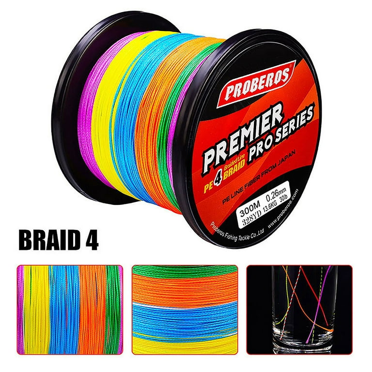 CVLIFE 328Yards PE Spectra Braided Fishing Line 4 Strands Super Strong Fish  Line 6-100 LB Nylon Fishing Line Monofilament Filler Spool Reaction Tackle  Braided High Impact 