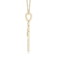 thumbnail image 2 of ANGARA Natural Diamond Cross and Infinity Pendant in 14K Yellow Gold for Women (Size-1mm| Color-K| Clarity-I3) | April Birthstone, Anniversary, Jewelry Gift for Women | Natural Diamond Necklace, 2 of 9
