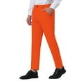 thumbnail image 4 of INSPIRE CHIC Men's Dress Solid Color Pants Straight Front Chino Slacks, 4 of 6