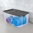 thumbnail image 5 of Sterilite 200 Quart Clear Stackable Latching Storage Box Container, 12 Pack, 5 of 10