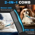 thumbnail image 2 of 【2-in-1 Professional Pet Grooming Kit】Double-Sided Dematting Comb & Flea Comb, Detangle Matted Fur for Dogs/Cats/Rabbits, Reduce Shedding with Effective Pet Brush for Home Use, Quick & Painless!, 2 of 7
